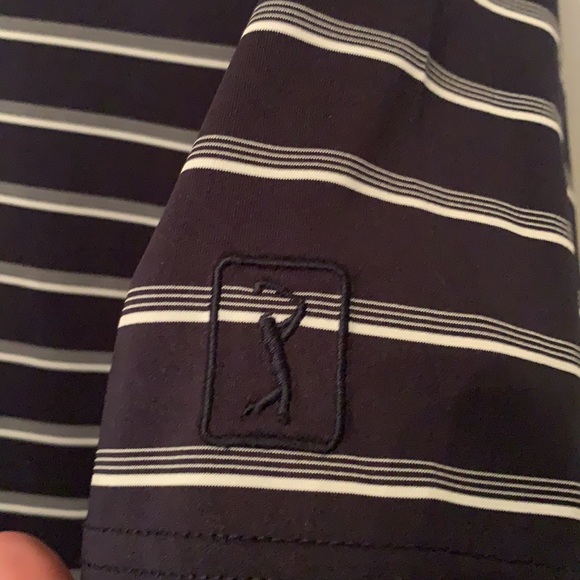 PGA Tour Golf Striped Polo - Picture 3 of 5